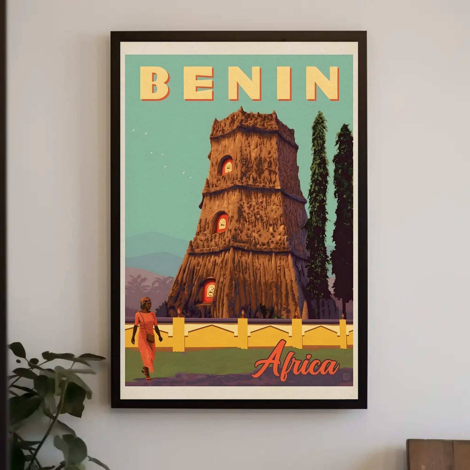 Benin Cultural Adventure Vintage Travel Poster PosterGoat