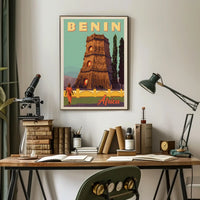 Benin Cultural Adventure Vintage Travel Poster PosterGoat