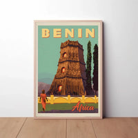 Benin Cultural Adventure Vintage Travel Poster PosterGoat