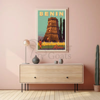 Benin Cultural Adventure Vintage Travel Poster PosterGoat
