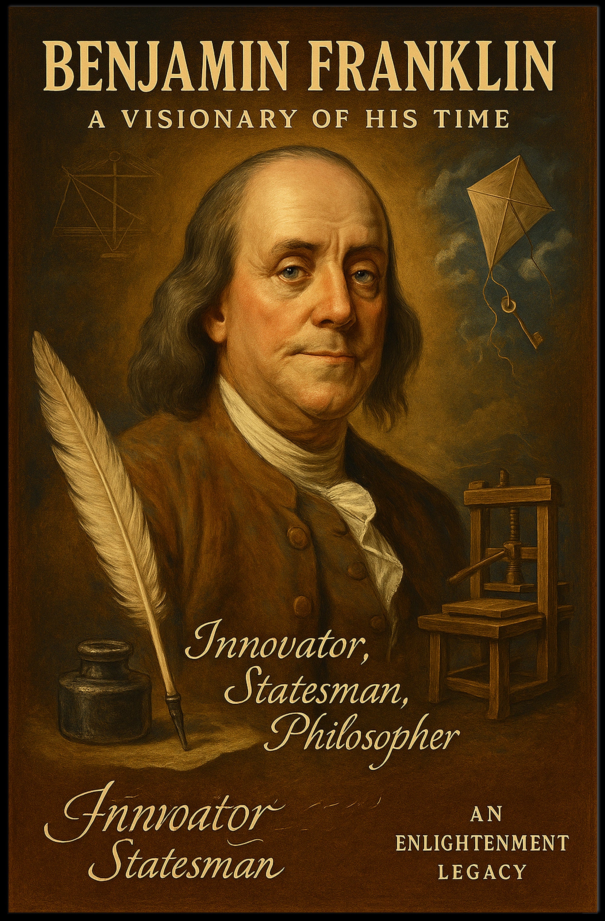 Benjamin Franklin Visionary Poster Wall Art PosterGoat