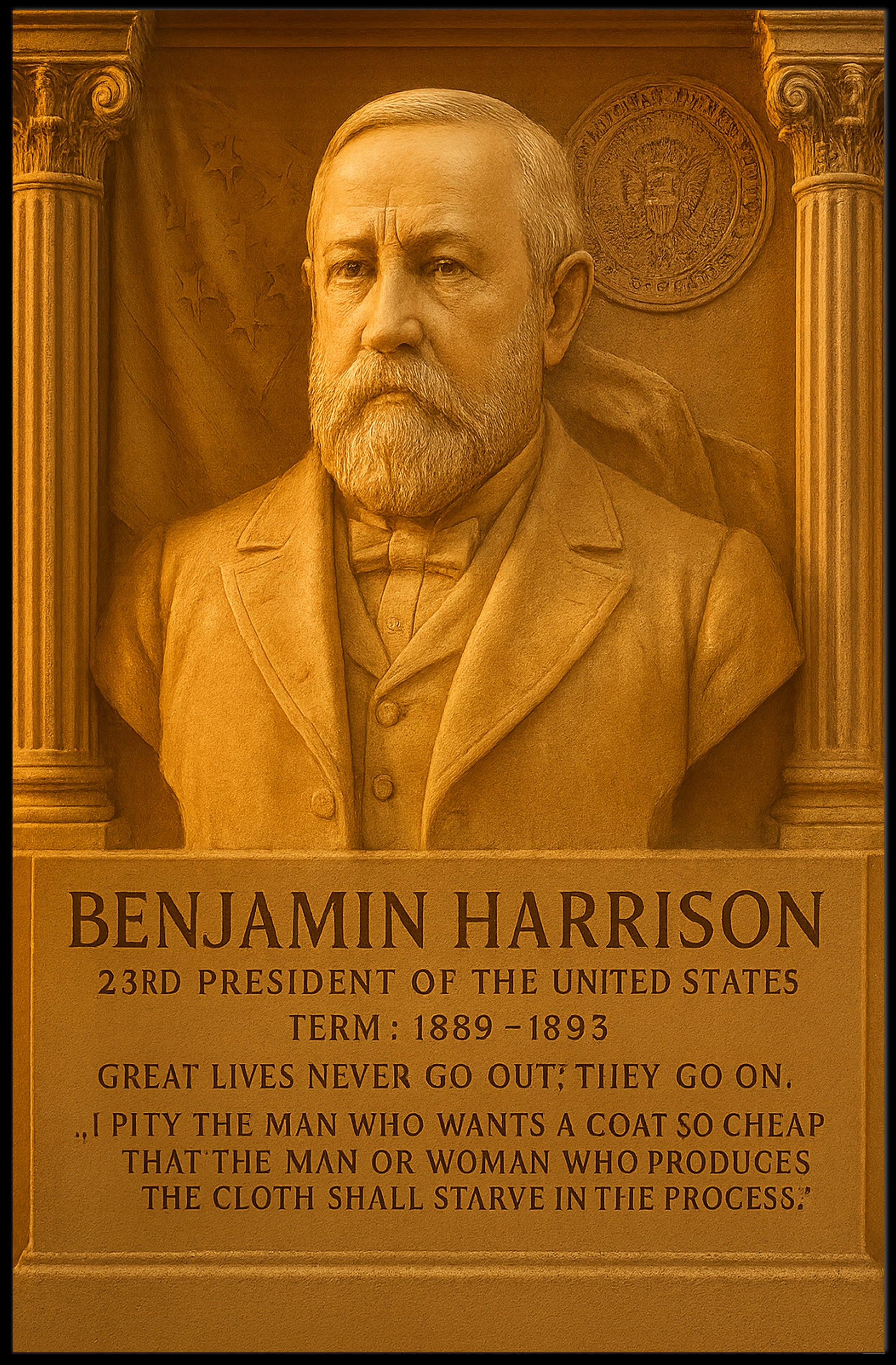Benjamin Harrison 23rd President Poster PosterGoat