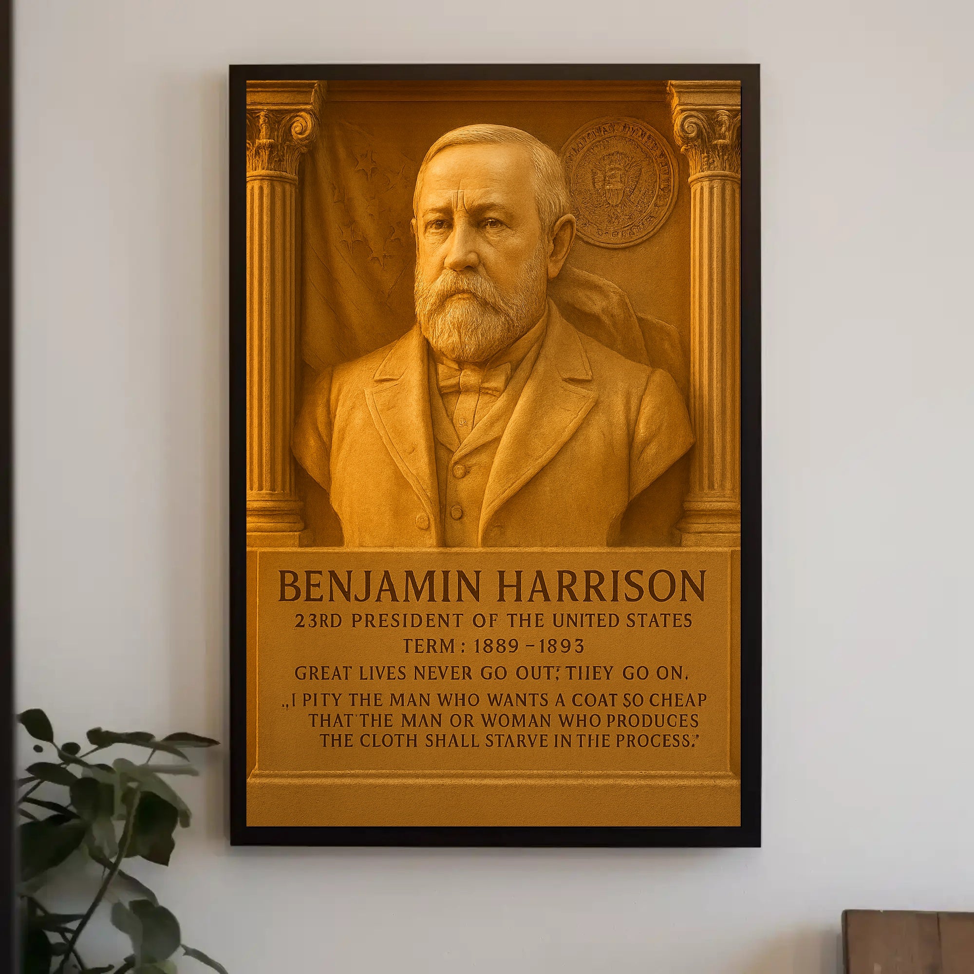 Benjamin Harrison 23rd President Poster PosterGoat