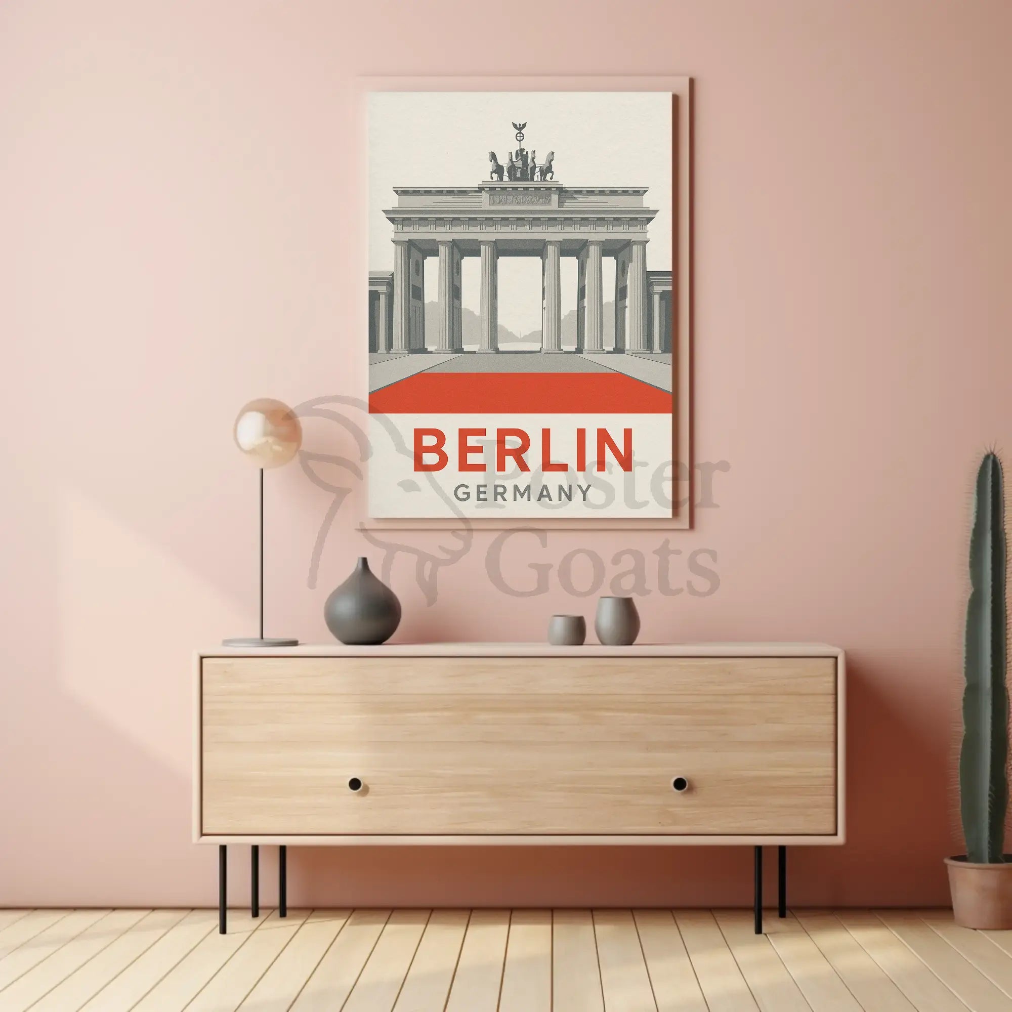 Berlin Landmark Minimalist Travel Art Print PosterGoat