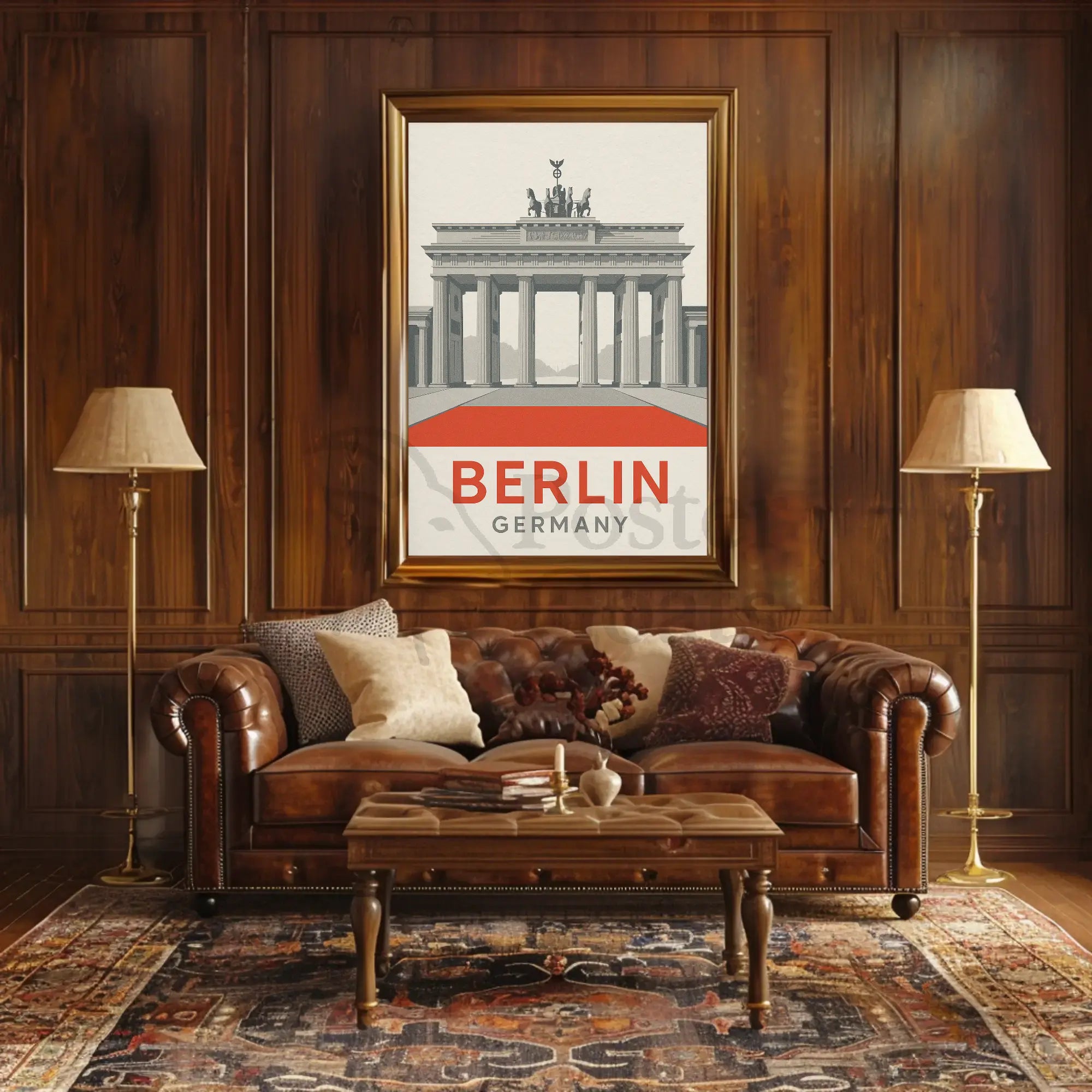 Berlin Landmark Minimalist Travel Art Print PosterGoat