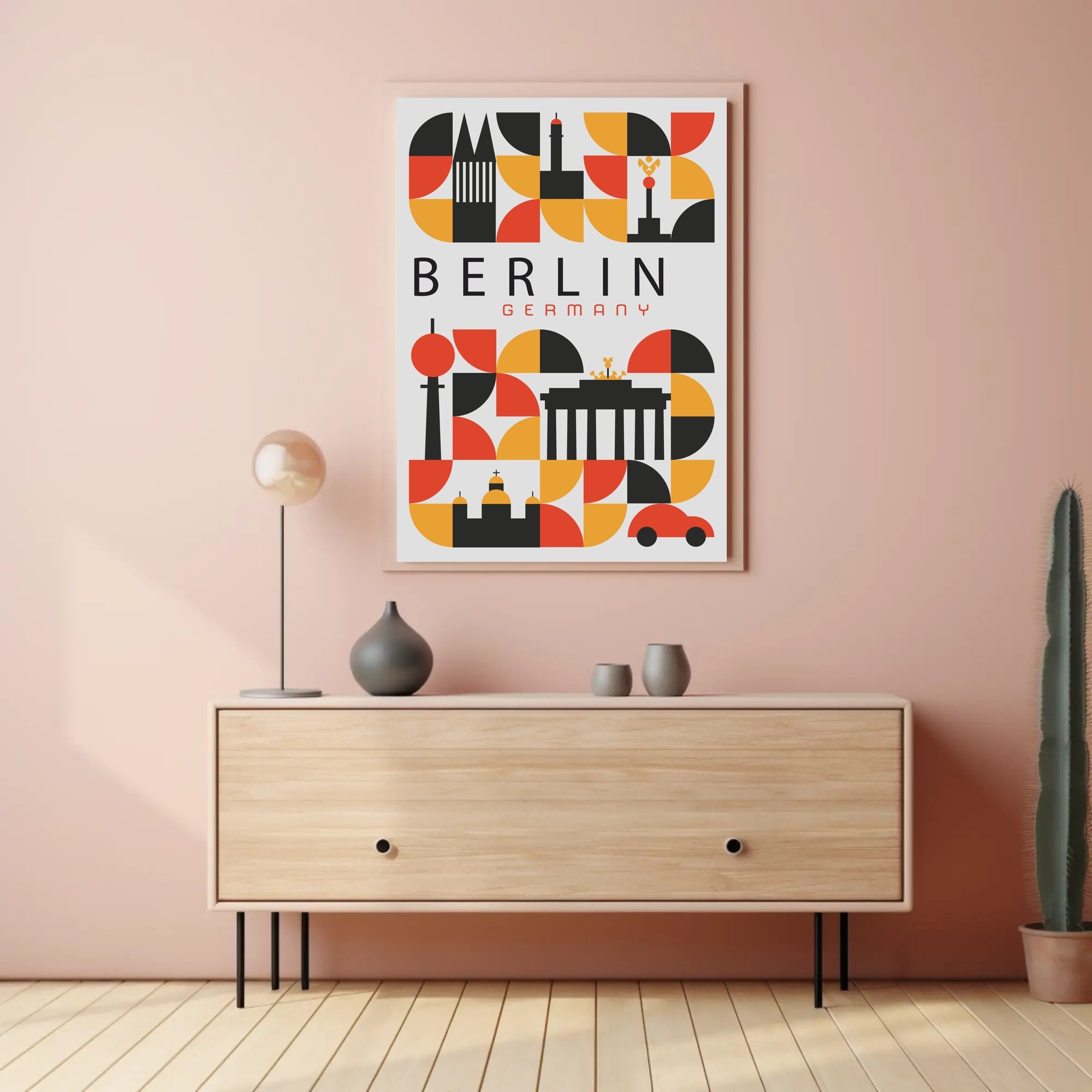 Berlin Landmarks Abstract Art Urban or Cityscape Poster PosterGoat