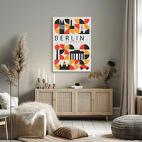Berlin Landmarks Abstract Art Urban or Cityscape Poster PosterGoat