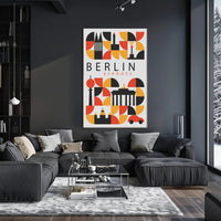 Berlin Landmarks Abstract Art Urban or Cityscape Poster PosterGoat