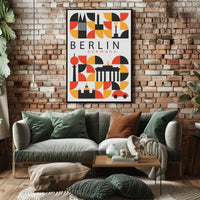 Berlin Landmarks Abstract Art Urban or Cityscape Poster PosterGoat