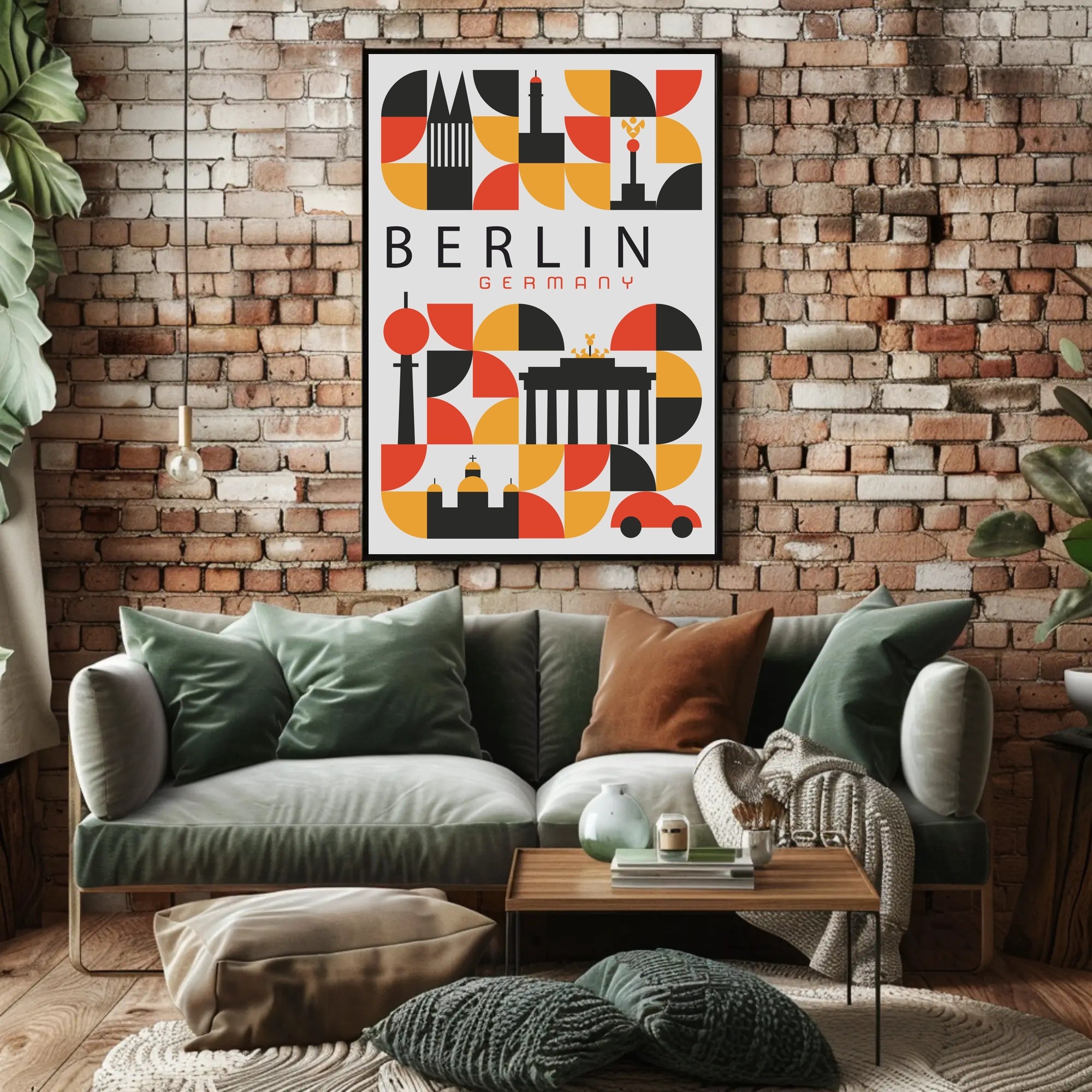 Berlin Landmarks Abstract Art Urban or Cityscape Poster PosterGoat