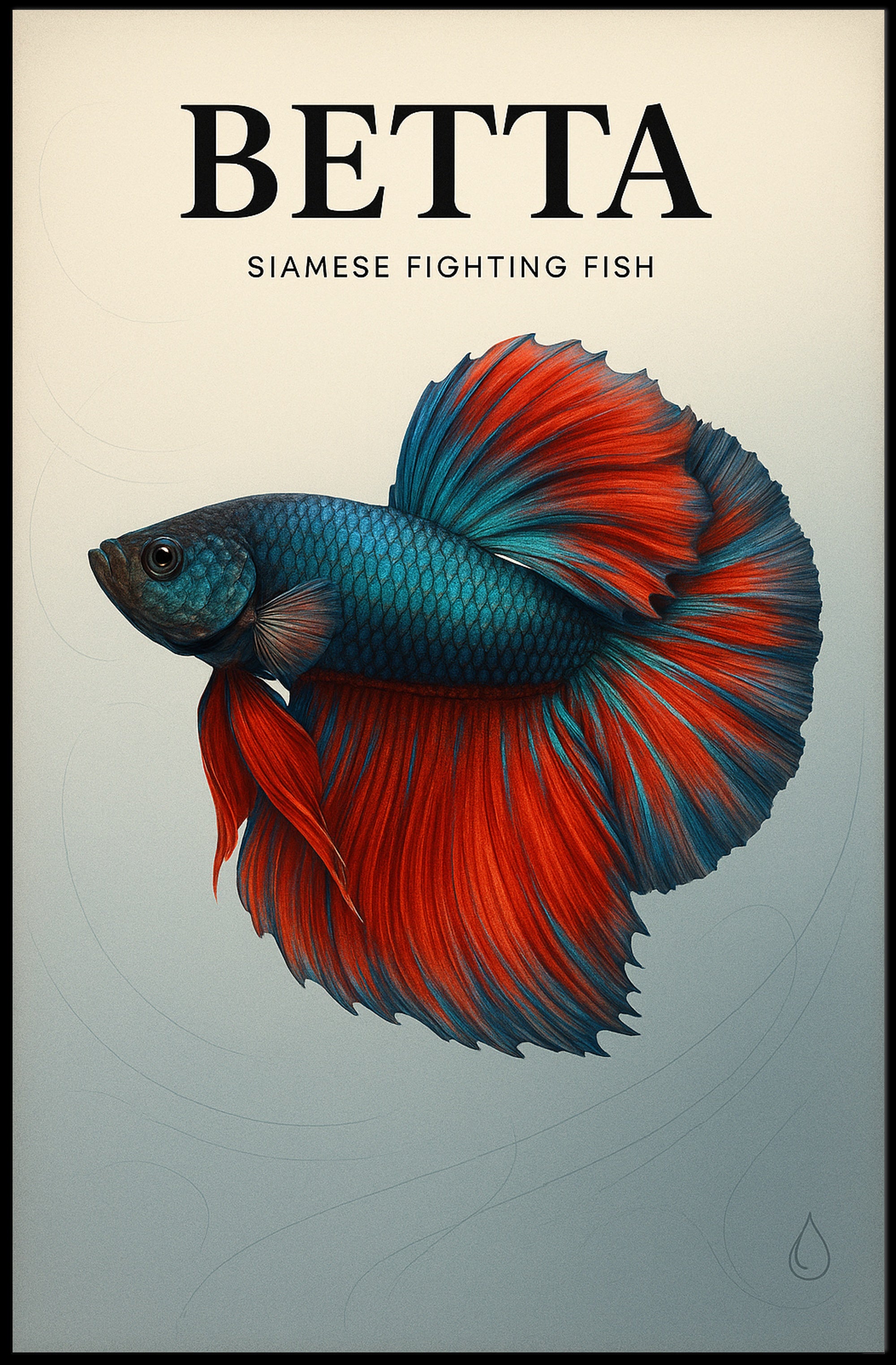 Betta Siamese Fighting Fish Poster PosterGoat