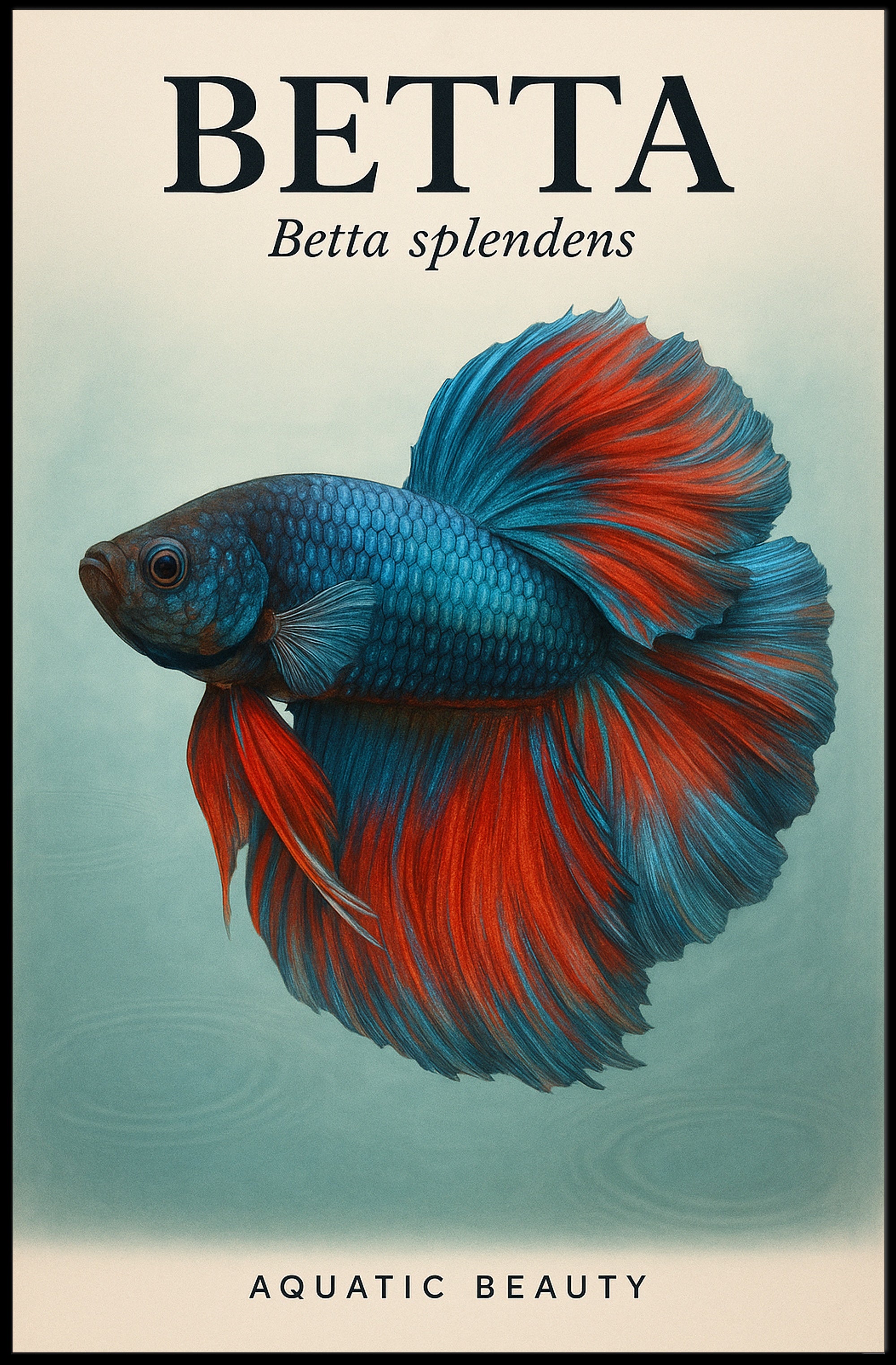 Betta Splendens Aquatic Beauty Poster PosterGoat