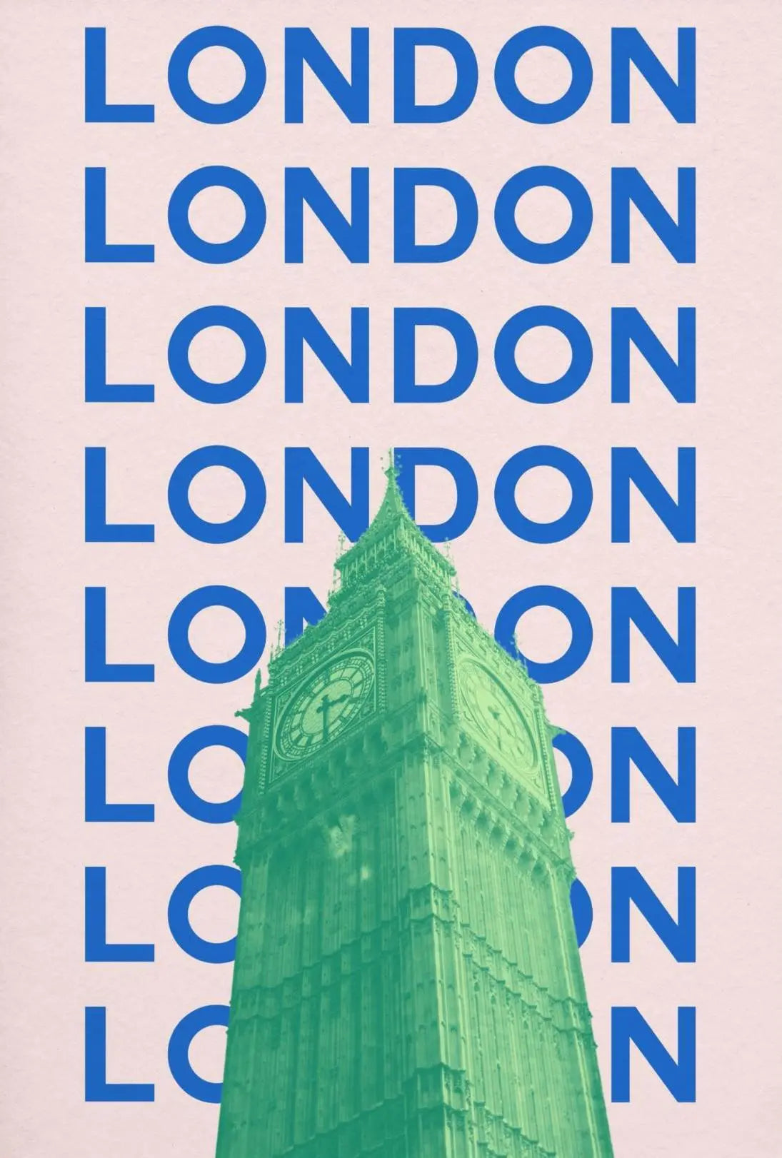 Big Ben Modern London Travel Poster PosterGoat