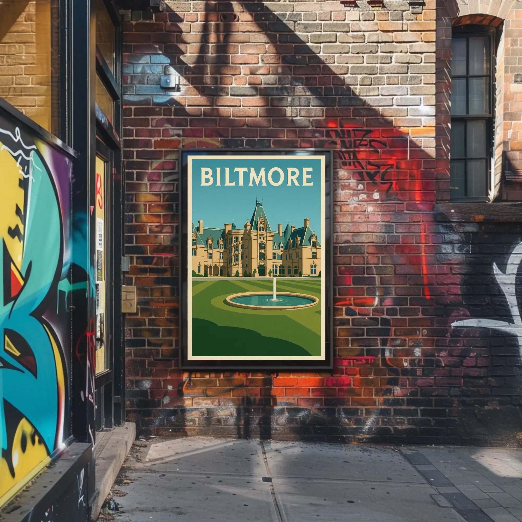 Biltmore Estate Vintage Asheville Travel Poster PosterGoat