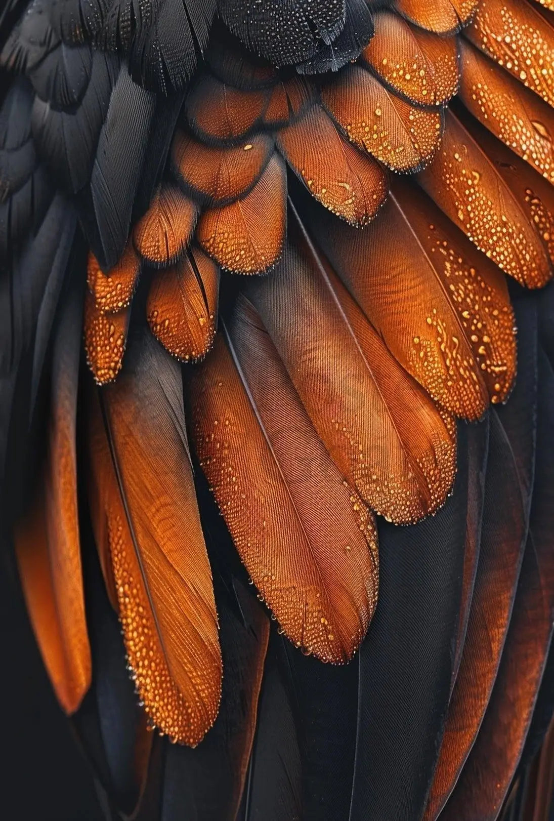 Bird Feather Close-Up: Hyper-Realistic Artistic Animal Poster PosterGoat