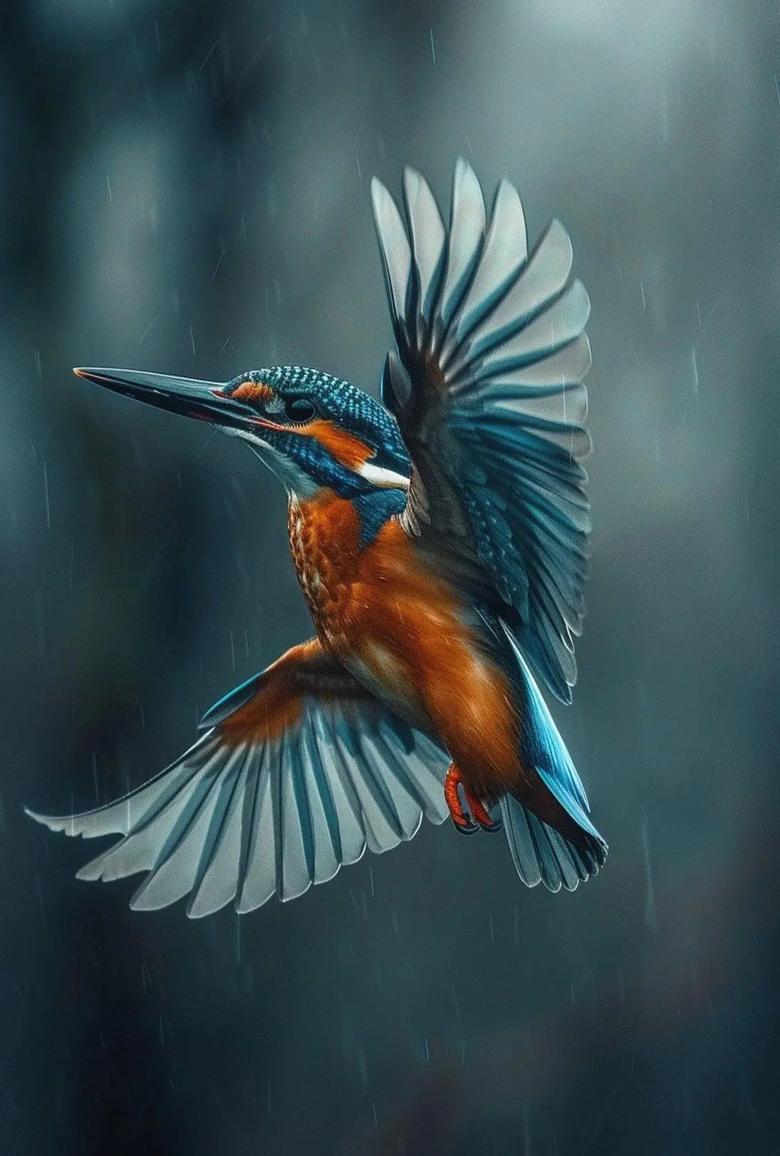 Bird in Flight Realistic Artistry: Animal Poster PosterGoat