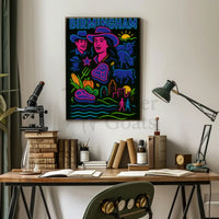 Birmingham Urban-Rural Fusion Abstract Artistic Poster PosterGoat