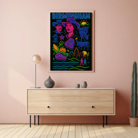 Birmingham Urban-Rural Fusion Abstract Artistic Poster PosterGoat