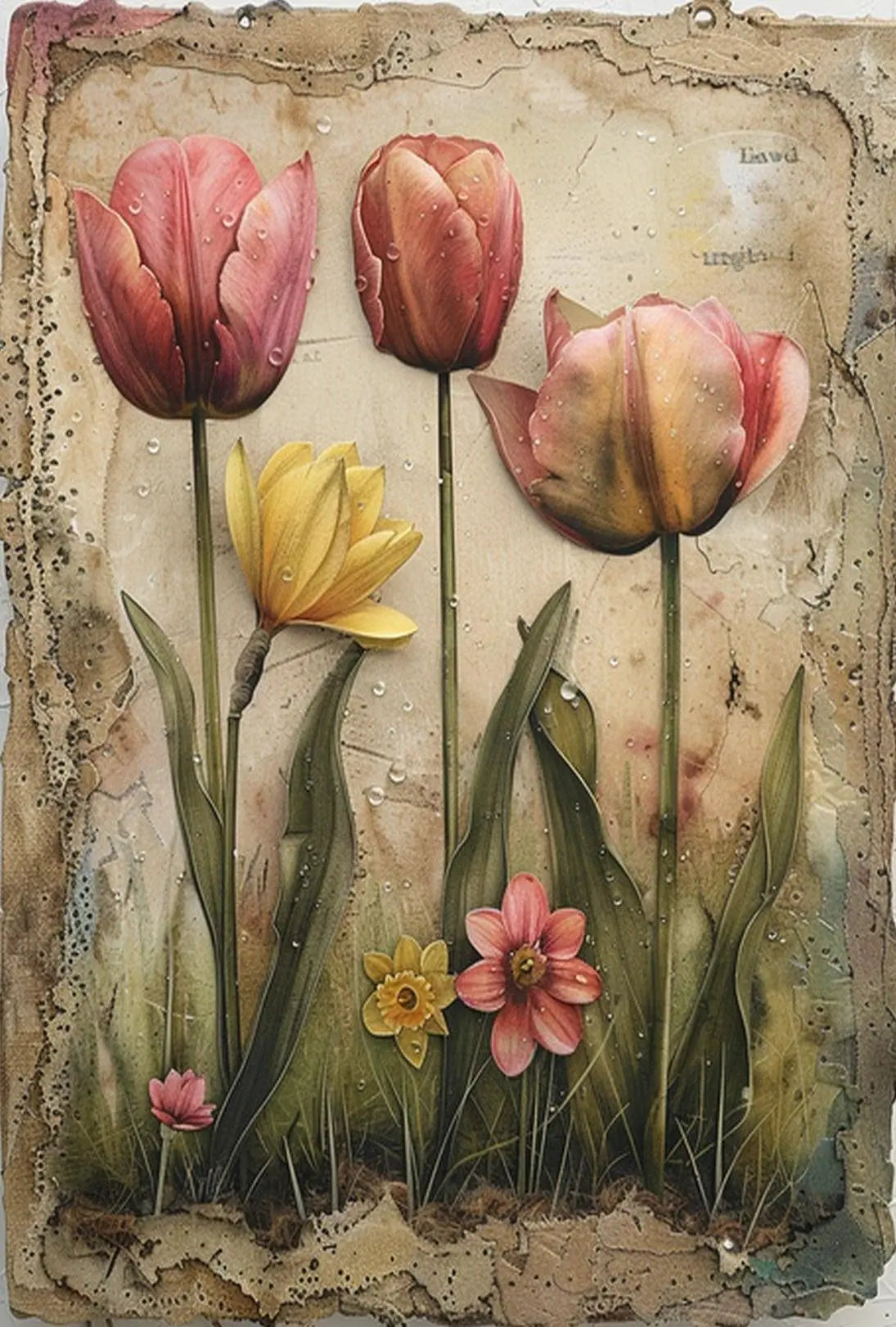 Blooming Floral Garden Painting Print Artistic Poster PosterGoat