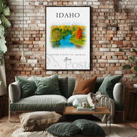 Boise Idaho Autumn Scene Travel Poster PosterGoat