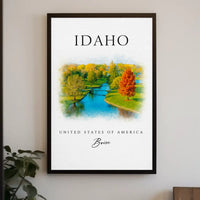 Boise Idaho Autumn Scene Travel Poster PosterGoat