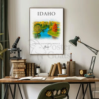 Boise Idaho Autumn Scene Travel Poster PosterGoat