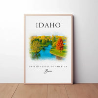 Boise Idaho Autumn Scene Travel Poster PosterGoat