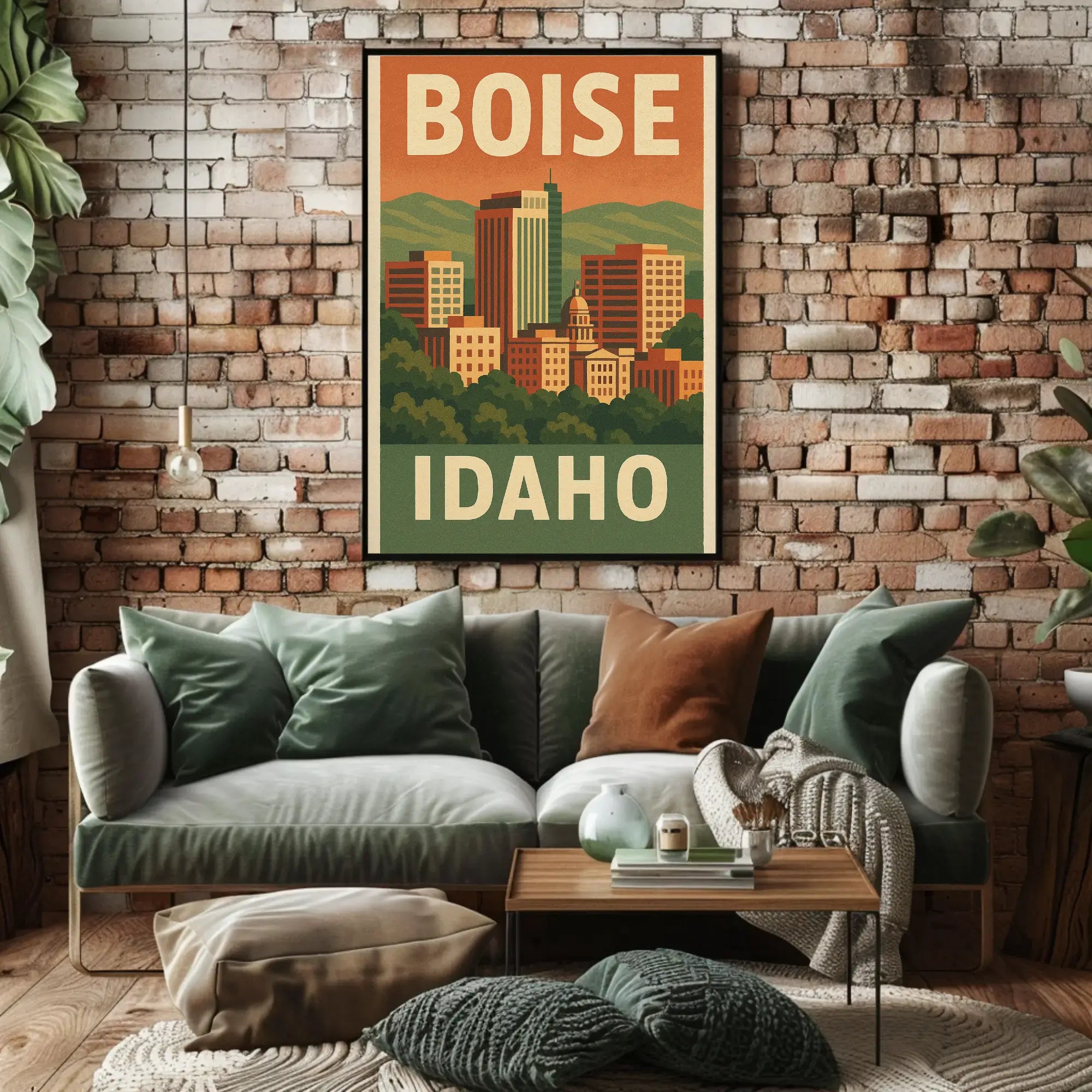 Boise Idaho Vintage Travel Poster PosterGoat