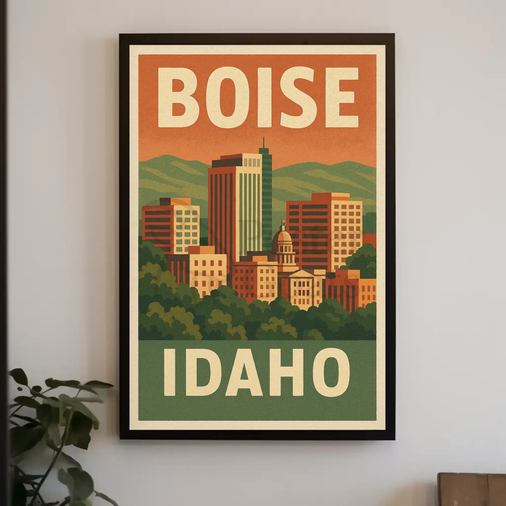 Boise Idaho Vintage Travel Poster PosterGoat