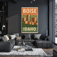 Boise Idaho Vintage Travel Poster PosterGoat