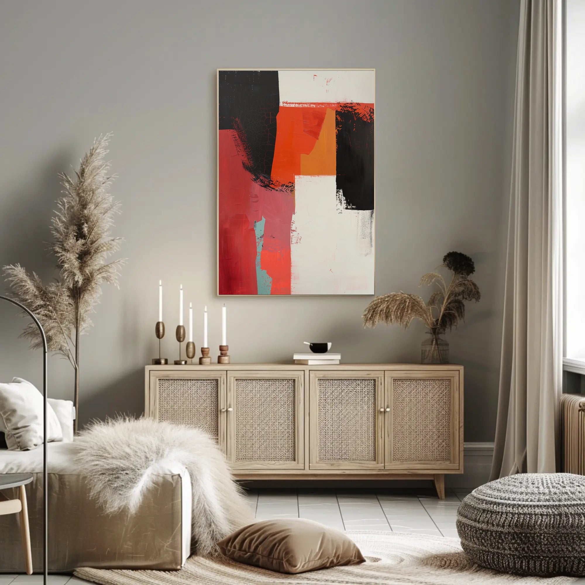 Bold Abstract Geometric Canvas Art, Abstract or Artistic Poster PosterGoat