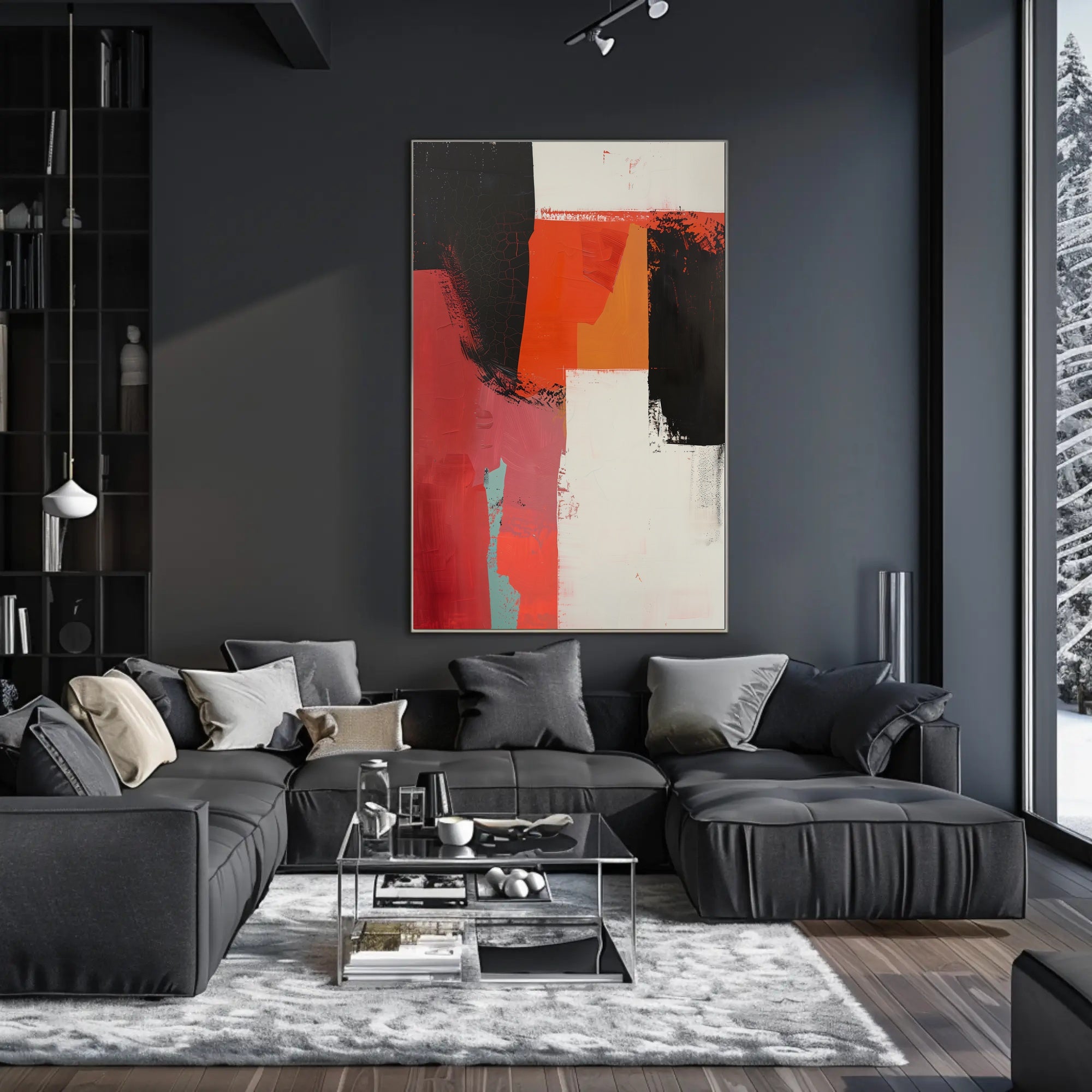 Bold Abstract Geometric Canvas Art, Abstract or Artistic Poster PosterGoat