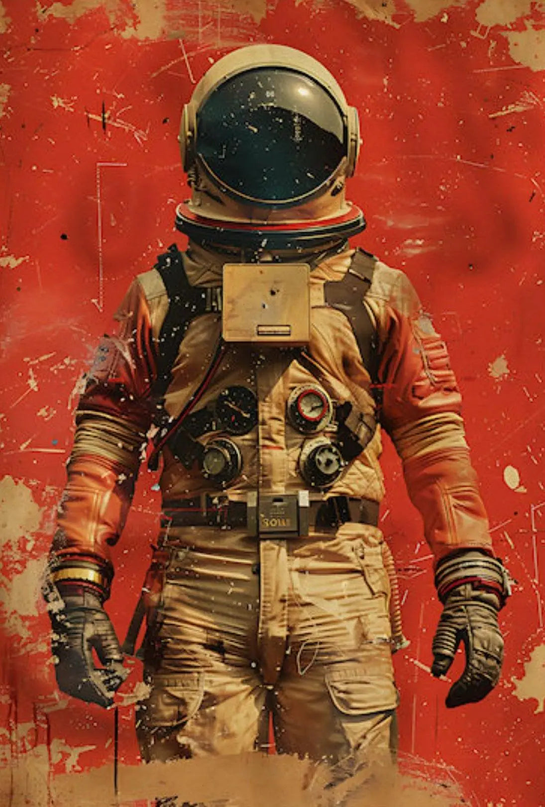 Bold Astronaut Exploration Futuristic Sci-Fi Poster PosterGoat