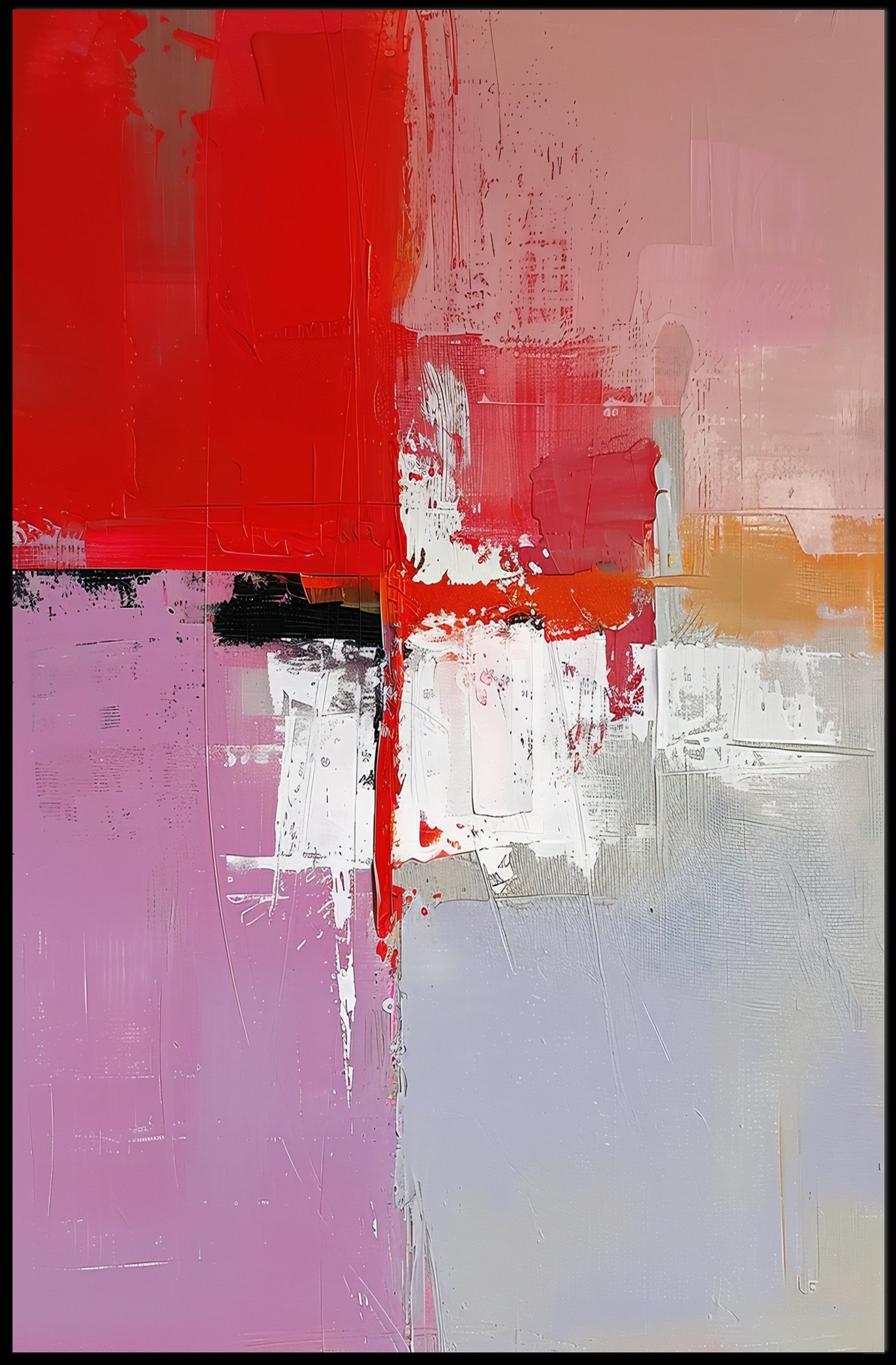 Bold Color Blocks Abstract Art Poster PosterGoat