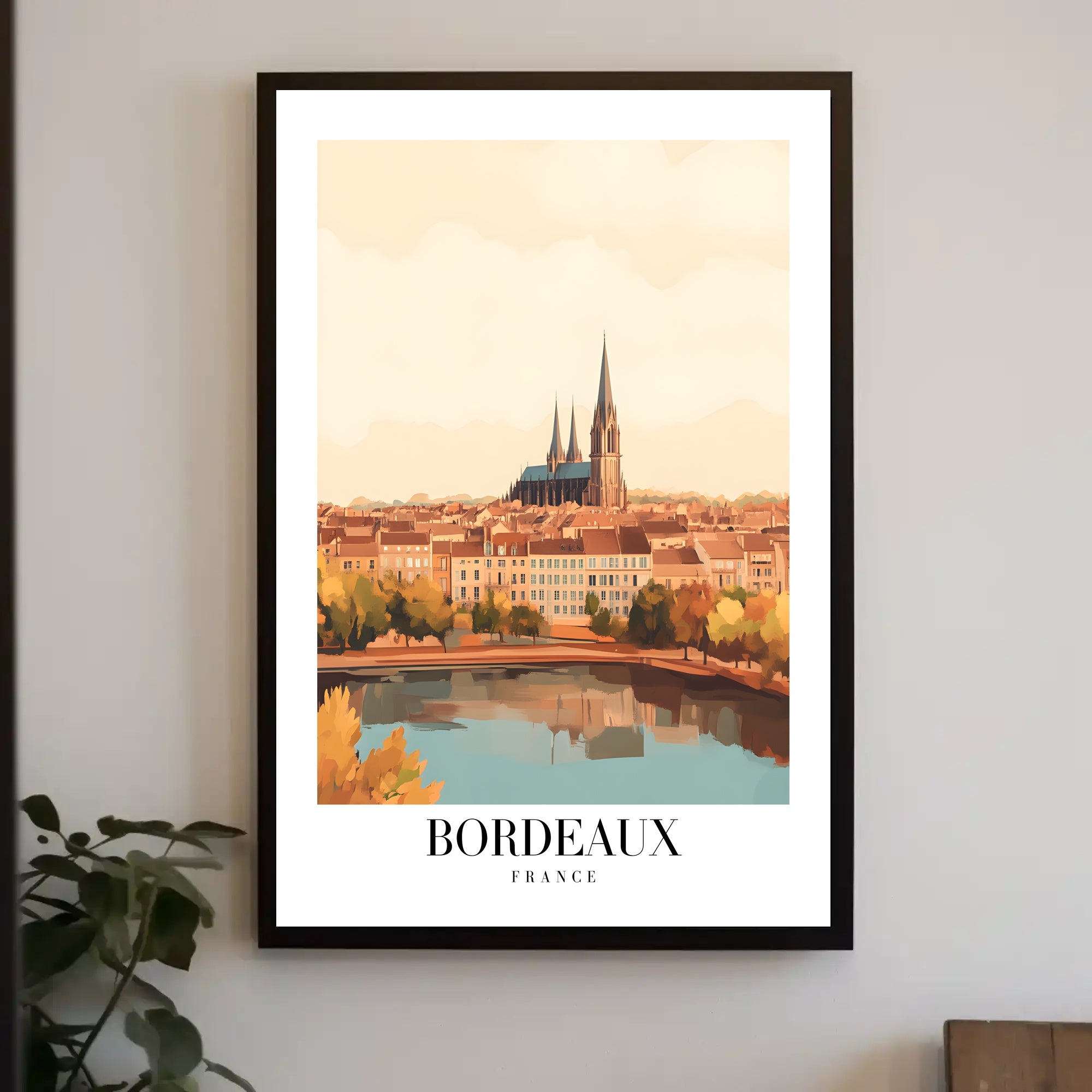 Bordeaux Cityscape Travel Art Print - Urban or Cityscape Poster PosterGoat