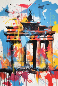 Brandenburg Gate Abstract Art Print - Abstract, Artistic, or Pop Culture Poster PosterGoat
