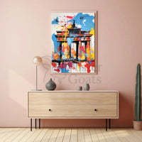 Brandenburg Gate Abstract Art Print - Abstract, Artistic, or Pop Culture Poster PosterGoat