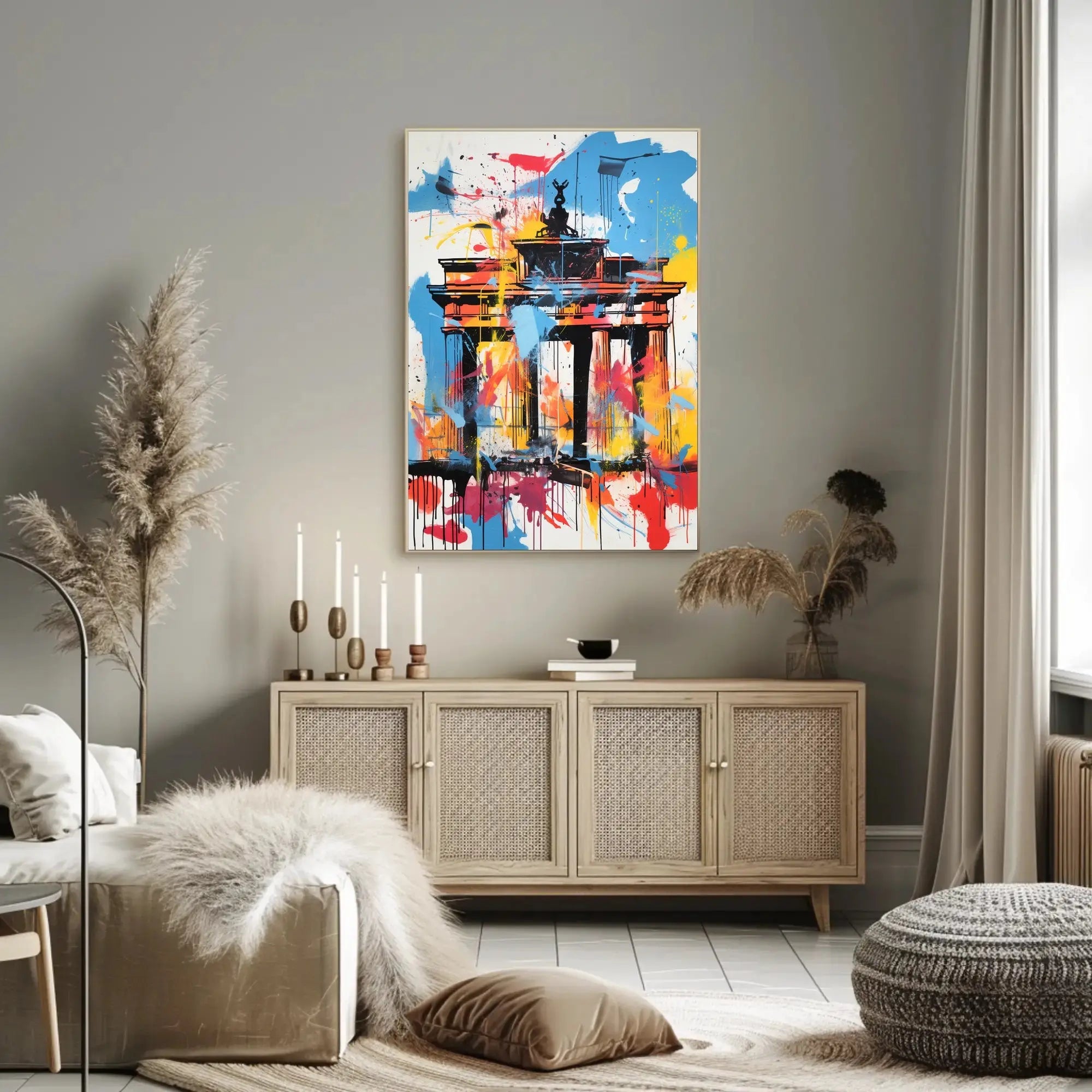 Brandenburg Gate Abstract Art Print - Abstract, Artistic, or Pop Culture Poster PosterGoat