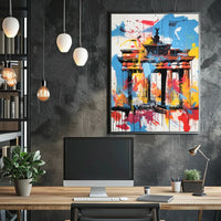 Brandenburg Gate Abstract Art Print - Abstract, Artistic, or Pop Culture Poster PosterGoat