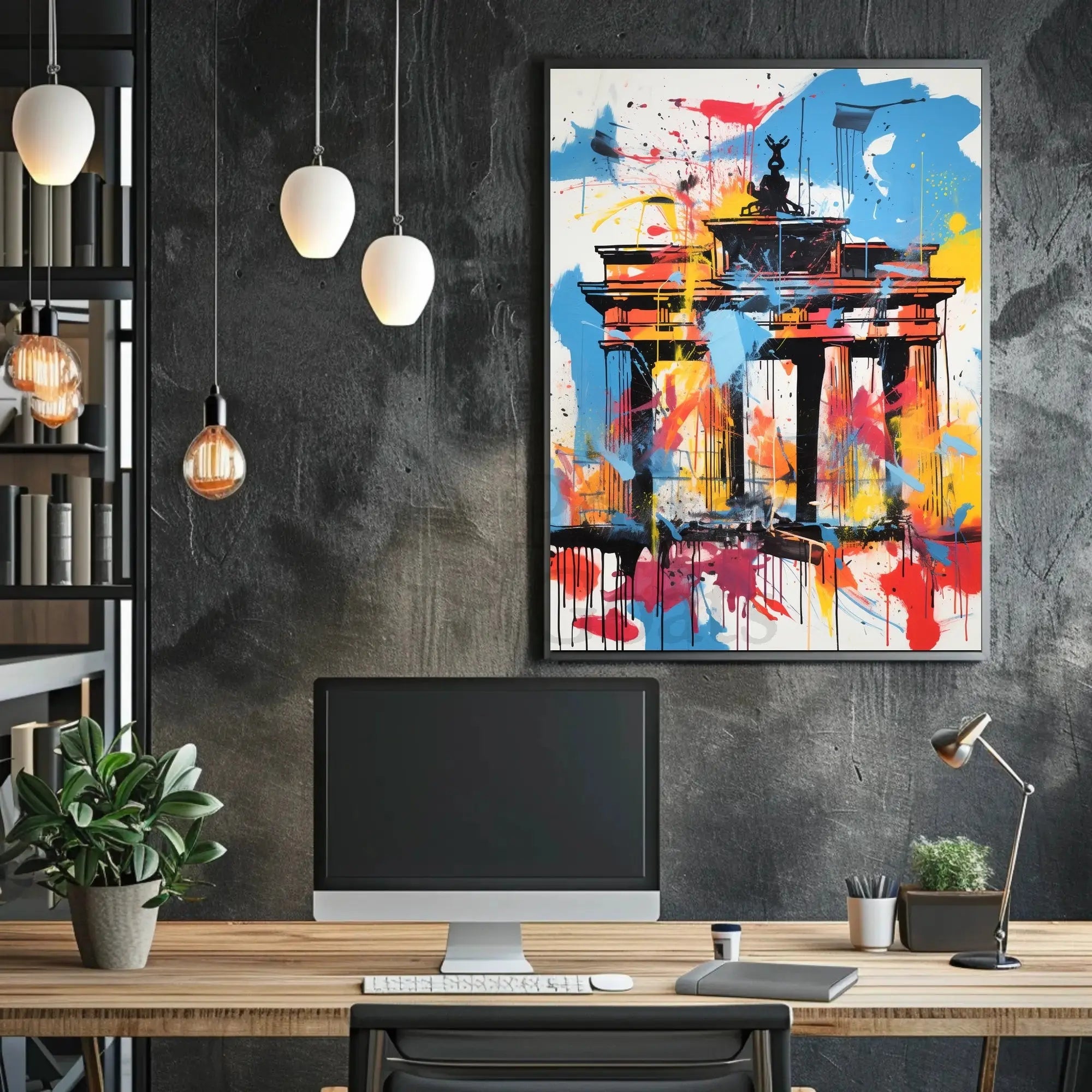 Brandenburg Gate Abstract Art Print - Abstract, Artistic, or Pop Culture Poster PosterGoat