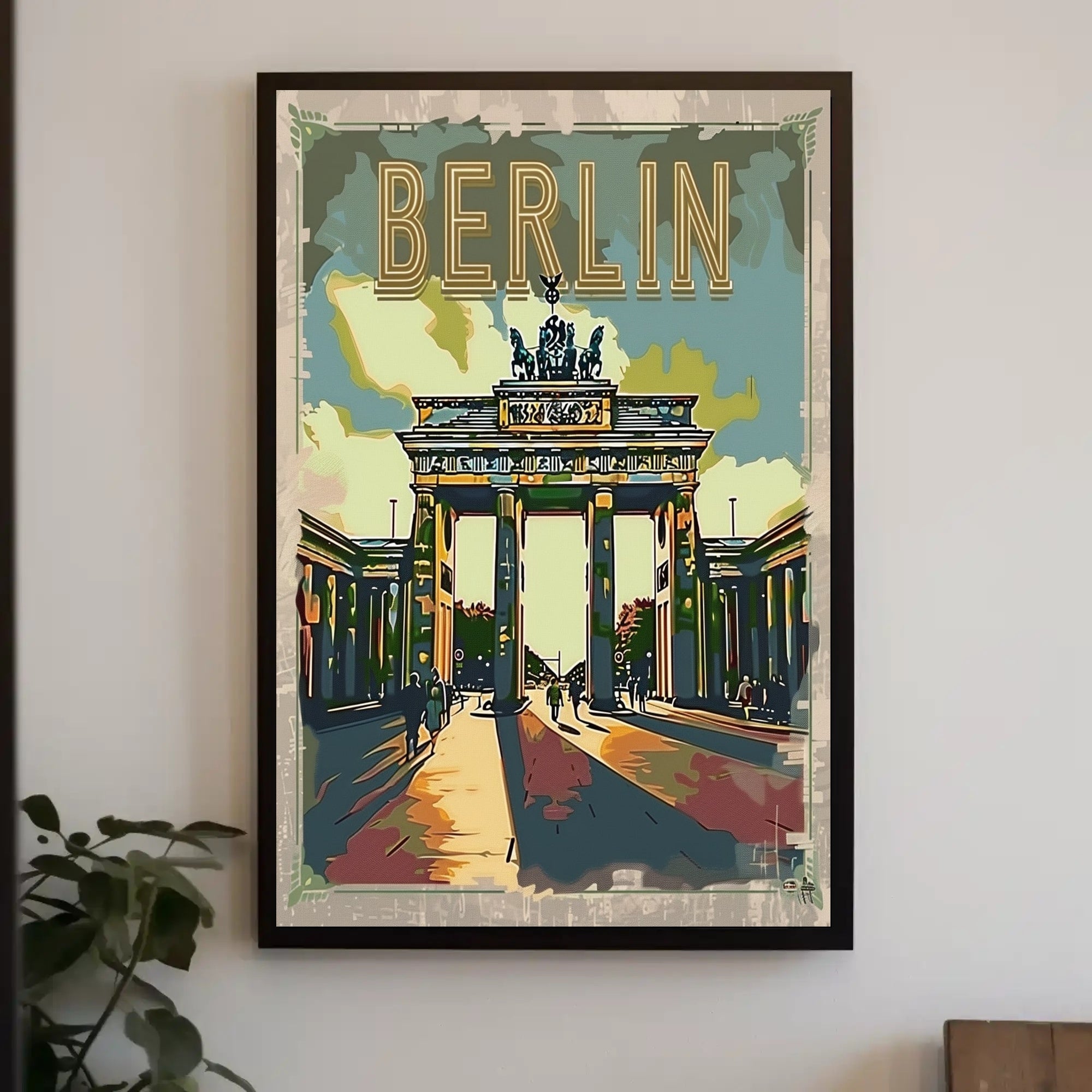 Brandenburg Gate Berlin Travel Poster PosterGoat