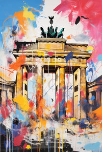 Brandenburg Gate Energetic Abstract Art Print - Artistic Poster PosterGoat