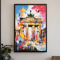 Brandenburg Gate Energetic Abstract Art Print - Artistic Poster PosterGoat