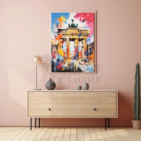 Brandenburg Gate Energetic Abstract Art Print - Artistic Poster PosterGoat