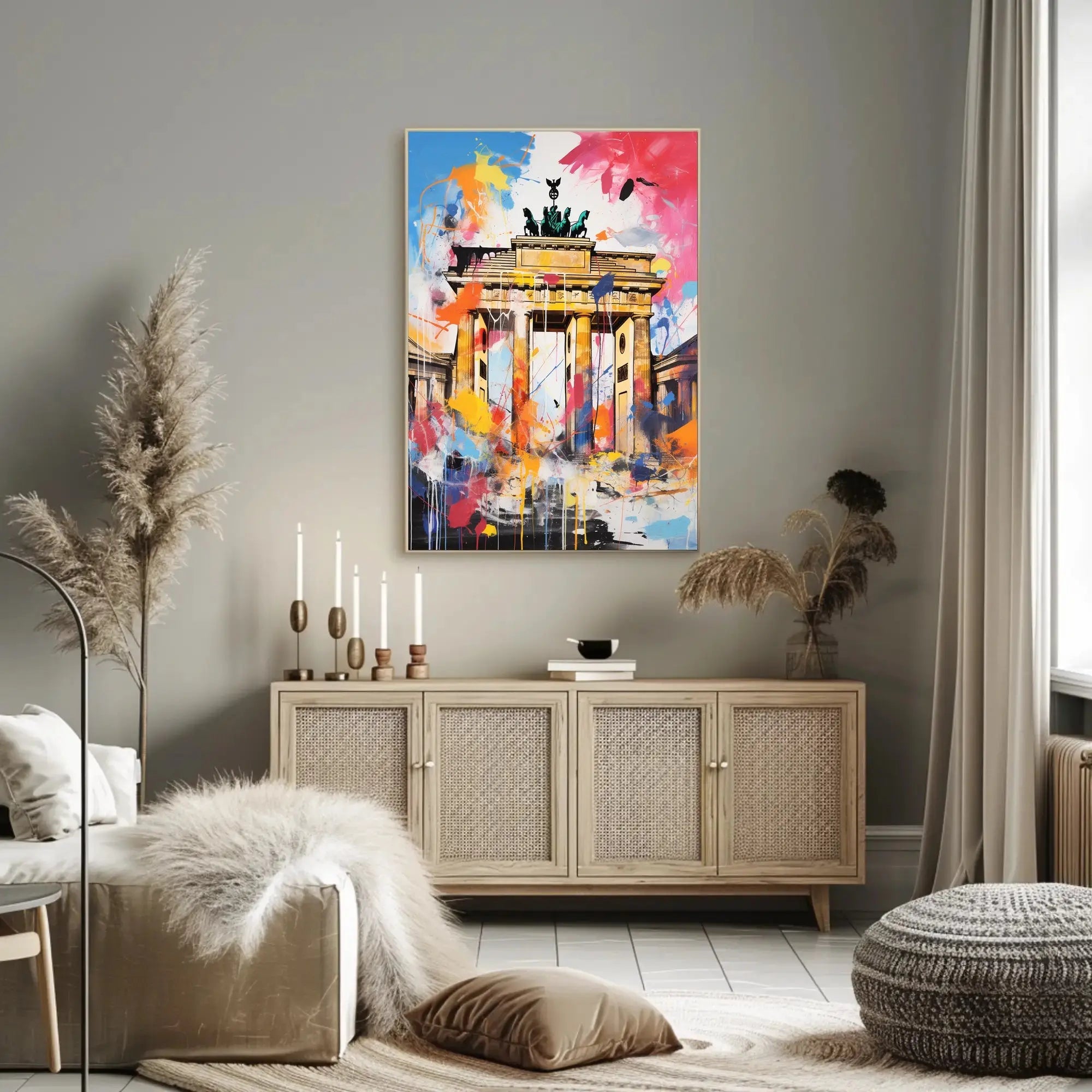 Brandenburg Gate Energetic Abstract Art Print - Artistic Poster PosterGoat