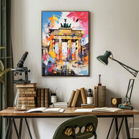 Brandenburg Gate Energetic Abstract Art Print - Artistic Poster PosterGoat