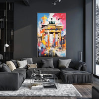 Brandenburg Gate Energetic Abstract Art Print - Artistic Poster PosterGoat
