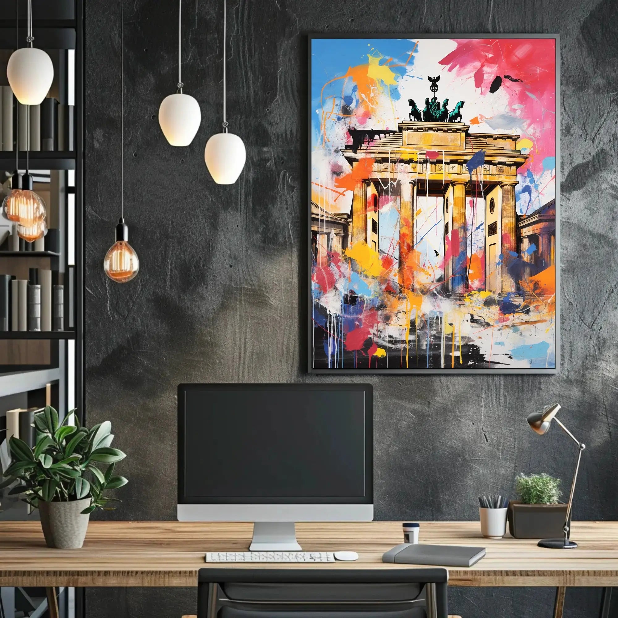 Brandenburg Gate Energetic Abstract Art Print - Artistic Poster PosterGoat