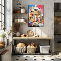 Brandenburg Gate Energetic Abstract Art Print - Artistic Poster PosterGoat