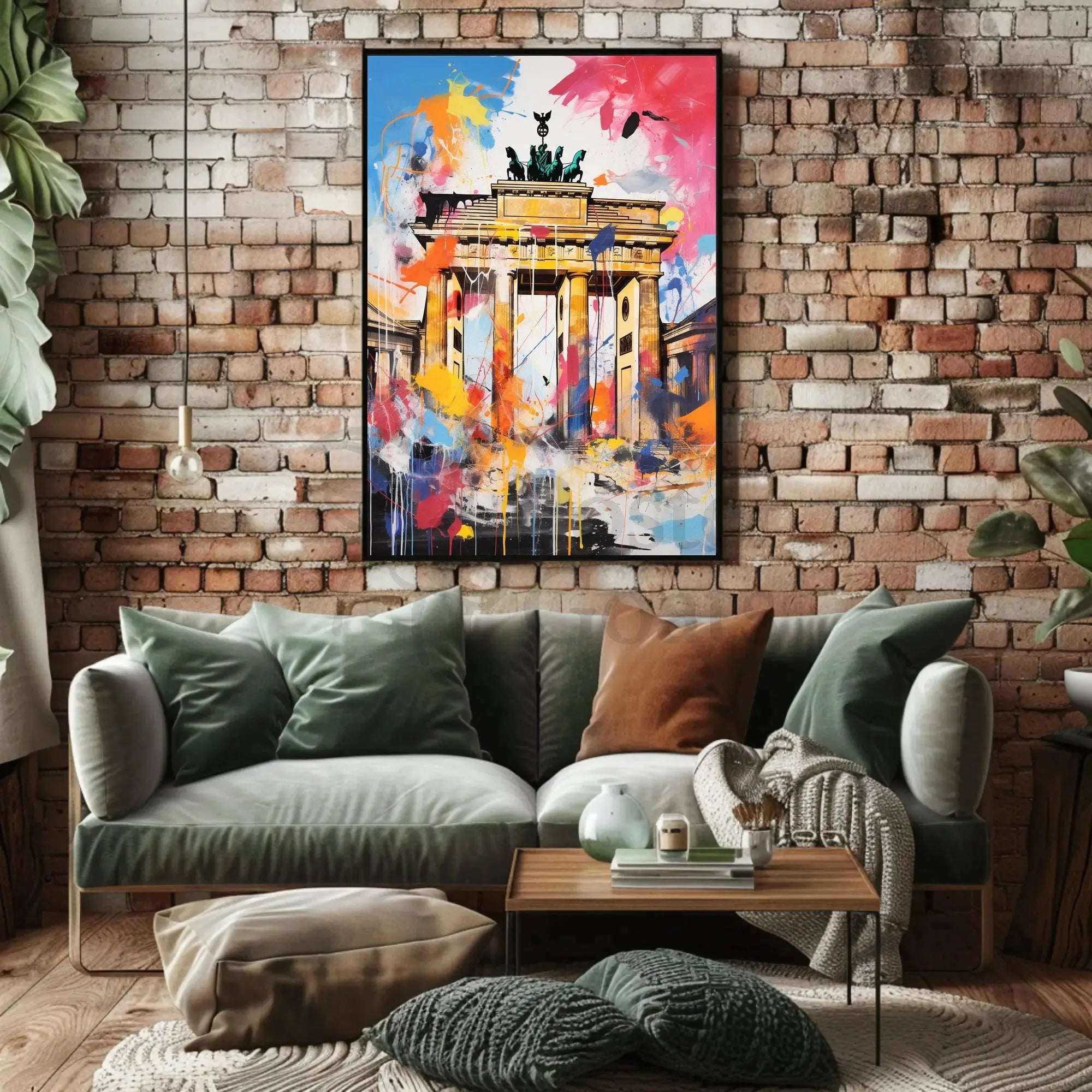 Brandenburg Gate Energetic Abstract Art Print - Artistic Poster PosterGoat
